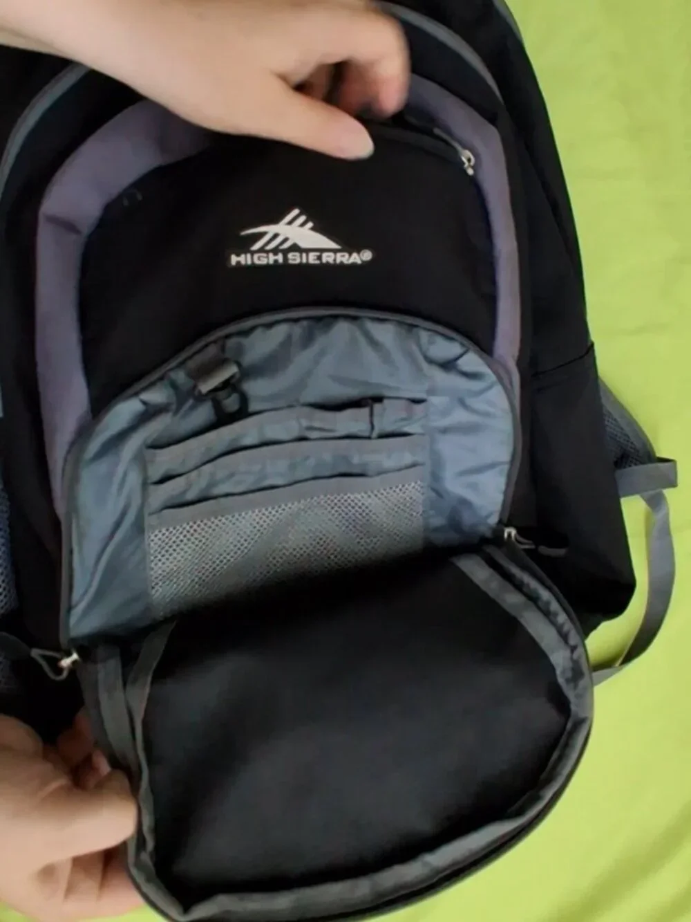 High Sierra Extra Large Tech Travel Backpack Black Grey